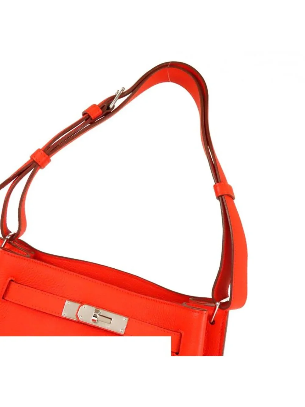 Hermes So Kelly 22 Capucines Silver Togo Shoulder Bag